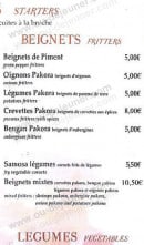 Menu Safran