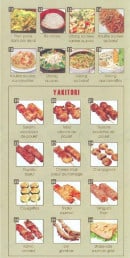 Menu Sashimi bar - Yakitori
