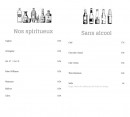 Menu The Local - Spiritueux et sans alcool