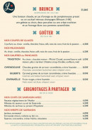 Menu L'Atelier Artisan Crêpier - Brunch, goûter et grignotages à partager