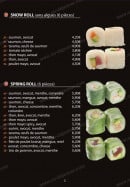 Menu Le Comptoir du Sushi - Les show rolls et springs rolls