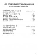 Menu Bert's - Complements de formule