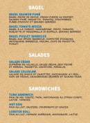 Menu La Grande Epicerie de Paris - Les bagels, salades et sandwiches