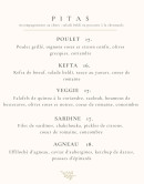 Menu BUK - Beldi Urban Kitchen - Les pitas