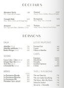 Menu Canopé - Les cocktails et boissons