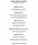 Menu Chez Francis - Menu dégustation