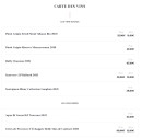 Menu Da Alfredo - Les vins blancs et vins rosés