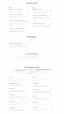 Menu Giusé Trattoria - Secondi piati, à partager, pizzas,...