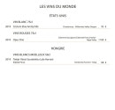 Menu Imperial Treasure - Vins du monde États-Unis et Hogrie