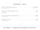 Menu La Lorraine - Les vins blancs