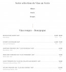 Menu La Lorraine - Les vins rouges bourgogne