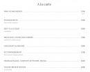 Menu La Lorraine - à la carte