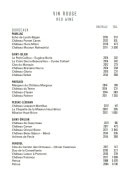 Menu Le Bar - Les vins rouges page 2