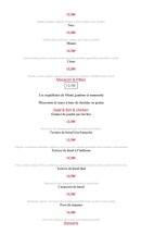 Menu Le Corvetto - Les pâtes, fishs, ....