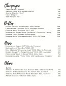 Menu Le Petit George - Les champagnes, bulles et vins rosés, ...