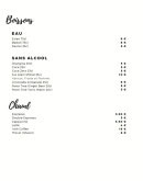 Menu Le Petit George - Les boissons et chauds