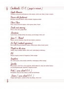 Menu Le Piaf - Cocktails 