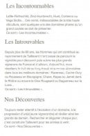 Menu Les Caves de Taillevent - Les incontournables, les introuvables et les découverts
