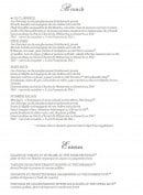 Menu Mariage frères - Le brunch et les entrées