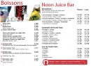 Menu Noon - Les boissons