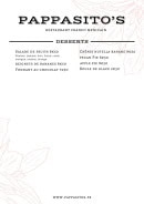 Carte et menu de Pappasito's à Paris 8 — Desserts
