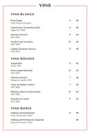 Menu Pleyground - Les vins