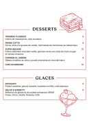 Menu Pleyground - Les desserts et glaces