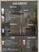 Menu Salaheyo - Les milkshakes ; bubble tea et café ...