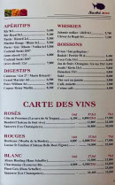 Menu Sushi 2007 - Les apéritifs , wiski et carte de vins