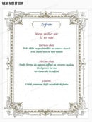 Menu Zafran - Les menus midi et soir 