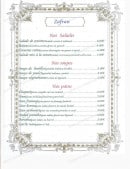 Menu Zafran - Les entrées suite 