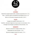 Menu 42 Degrés - Menu d'hiver - 42 Degrés