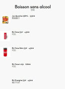 Menu BBQ Cadet - Les boissons sans alcools