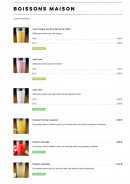 Menu Bollynan - Les boissons
