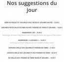 Menu Cdp - Les suggestions du jour