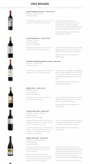 Menu Cdp - Les vins rouges