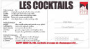 Menu Chez Vous - Les coktails