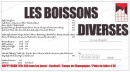Menu Chez Vous - Les boissons diverses