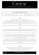 Menu Creime - Les entrées, plats et desserts
