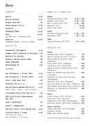 Carte et menu de La Fabbrica Saint Georges à Paris 9 — Bere