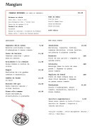 Carte et menu de La Fabbrica Saint Georges à Paris 9 — Mangiare