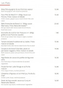 Menu Le Cardinal - Les plats