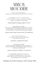 Menu Maison Michodière - Les menus