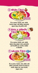 Menu Mian Fan - Vegan taco, eggs taco, ...