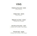 Menu Obento - Les vins