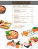 Menu Panasia - Les assiettes de sushis