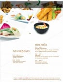 Menu Panasia - Les vapeurs suite et rolls