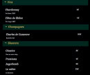 Menu The French Flair - Les vins, champagnes et shooters