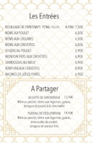 Menu Yong - Les entrées et à partager