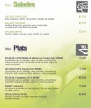 Menu Yumi Bao - Les salades et plats